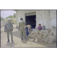 Un poste tenu par les milices chrétiennes au Liban sud.