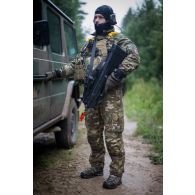 Portrait d'un soldat slovène à Sonda, en Estonie.