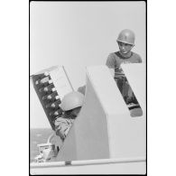 Poste de combat sur l'Argens.