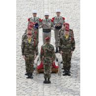 Cérémonie d'obsèques de Pierre Schoendoerffer dans la cour d'honneur de l'Hôtel national des Invalides.