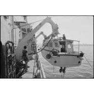 Remontée d'un canot sur le Montcalm.