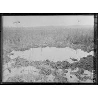Ravin de la saucisse sud-ouest Cléry. Effets d'une marmite dans les marais de la Somme. [légende d'origine]