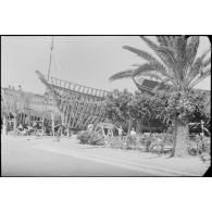 La construction de navires à proximité de la forteresse de Neratzia (Kos).