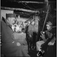 Plan général de la salle de projection où se tient l'assistance composée de soldats du 6e Cuirassiers.