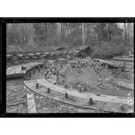 Crépy-en-Laonnois (Aisne). Emplacement d'une Bertha. La plate-forme. [légende d'origine]