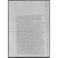 Pages dactylographiées en anglais. Traité de Paix 1919 ? [légende d'origine]