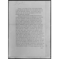 Pages dactylographiées en anglais. Traité de Paix 1919 ? [légende d'origine]