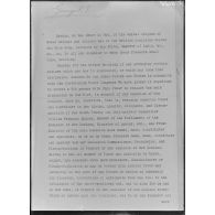 Pages dactylographiées en anglais. Traité de Paix 1919 ? [légende d'origine]