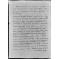 Pages dactylographiées en anglais. Traité de Paix 1919 ? [légende d'origine]