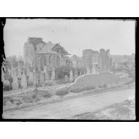Etat des lieux des communes situées dans la périphérie sud et sud-ouest d'Arras, juin 1917.