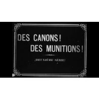 Des canons ! des munitions ! 2. L'artillerie de campagne.