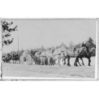 La route gelée au sortir de Courtisols. [légende d'origine]<br>