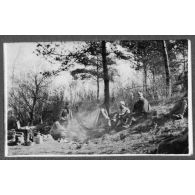 Blanzy les Frômes. Installation des échelons. [légende d'origine]