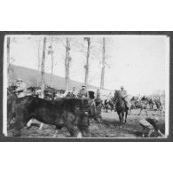 Blanzy les Frômes. Installation des échelons. [légende d'origine]