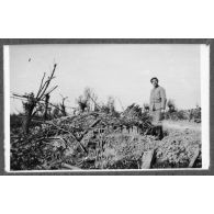 Lignes d'abris boches démolis. L'Yser. [légende d'origine]