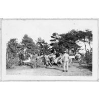Réunion de l'affut et du porte canon. [légende d'origine]
