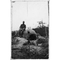 Une coupole de boche démolie. [légende d'origine]