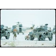 Abeché - Vie en poste du II° escadron / RICM. [légende d'origine]<br>