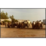 N'Djamena- Cérémonie du 14 juillet (II° escadron du RICM). [légende d'origine]