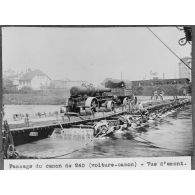 Passage du canon de 240 mm (voiture-canon) - Vue d'amont. [légende d'origine]