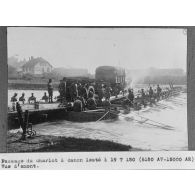 Passage du chariot à canon lesté à 19,150 tonnes (6150 AV - 13000 AR). Vue d'amont. [légende d'origine]
