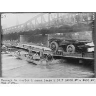 Passage du chariot à canon lesté à 13 tonnes (4000 AV - 9000 AR). Vue d'aval. [légende d'origine]