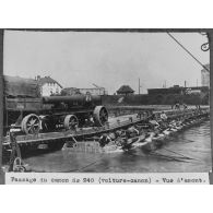 Passage du canon de 240 mm (voiture-canon) - Vue d'amont. [légende d'origine]