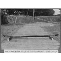 Vue d'une pièce de guindage transversal après usage. [légende d'origine]