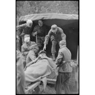 Des blessés allemands peu après la bataille de Vilnius.