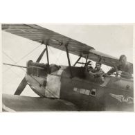 [Avion d'exercice Biplan Nieuport au parc d'aviation de Valdahon en 1934].