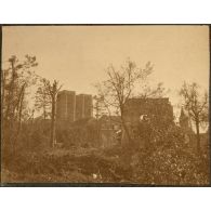 Les tours de la cathédrale de Noyon. [légende d'origine]