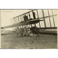 LT. Guyetand, Un triplan Caproni. [légende d'origine]