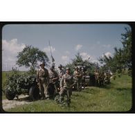 1955, Reutlingen, exercices sur route. [légende d'origine]