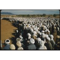 [Action psychologique, une foule de civils rassemblée par l'armée à Dominique-Luciani (Takhemaret)].