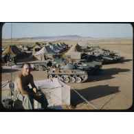 Aflou : camp du 1er escadron, août 1957. [légende d'origine]<br>