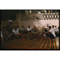 Max Lejeune, Ouargla, 14 juillet 1958, Légion d'honneur, monsieur et madame Even. [légende d'origine]