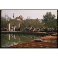 Max Lejeune, Ouargla, 14 juillet 1958, Légion d'honneur, monsieur et madame Even. [légende d'origine]