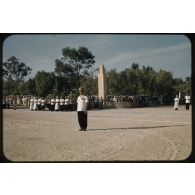 Max Lejeune, Ouargla, 14 juillet 1958, Légion d'honneur, monsieur et madame Even. [légende d'origine]