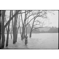 Le Rhin est sorti de son lit, la ville de Koblenz (Coblence) est inondée.