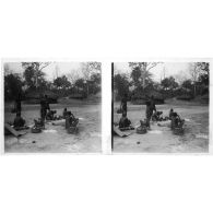 [Population dans un village tchadien].