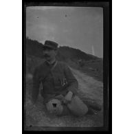 27-7-15. Chemin d'Ablain. Lieutenant Gautier. [légende d'origine]