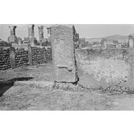 Timgad. Un sous-officier de l'armée de l'air y tourne un film avec figurant le style des péplums. [légende d'origine]