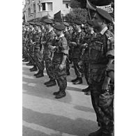 Batna. 9e RCP, régiment auquel le bataillon de transmissions apportait son soutien. [légende d'origine]