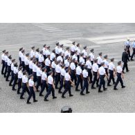 Défilé à pied de l'administration pénitentiaire depuis la place de la Concorde lors de la cérémonie du 14 juillet 2020.