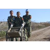 Acheminement du béton.