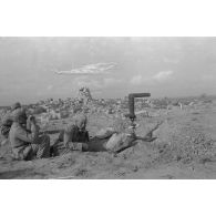 Les positions italo-allemandes dans le secteur d'Halfaya.