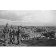 Les alvéoles recouvertes de bâches ou de filets de camouflage.