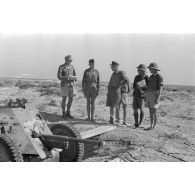 Le général (General der Panzertruppe) Philipp Müller-Gebhard (Gebhardt) commandant de l'Afrika-Korps inspecte le front de Solloum (Sollum) et le col d'Halfaya.