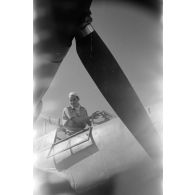 Gros plan sur l'Oberfeldwebel Richard Heller du Zerstörergeschwader 26 Horst Wessel (ZG.26).