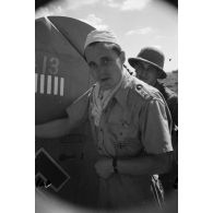 Gros plan sur l'Oberfeldwebel Richard Heller du Zerstörergeschwader 26 Horst Wessel (ZG.26).